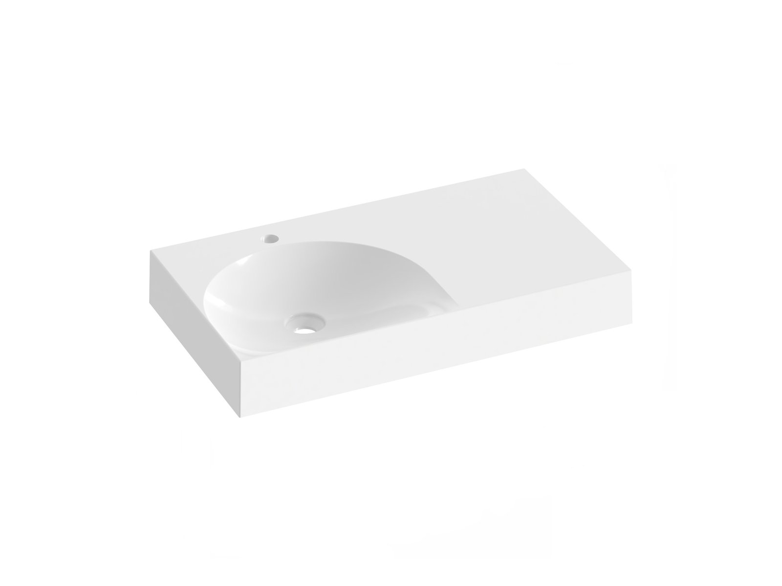 Ravak Lite Waschbecken 80x45 cm rechteckig Möbel weiß glanz XJXP1280000