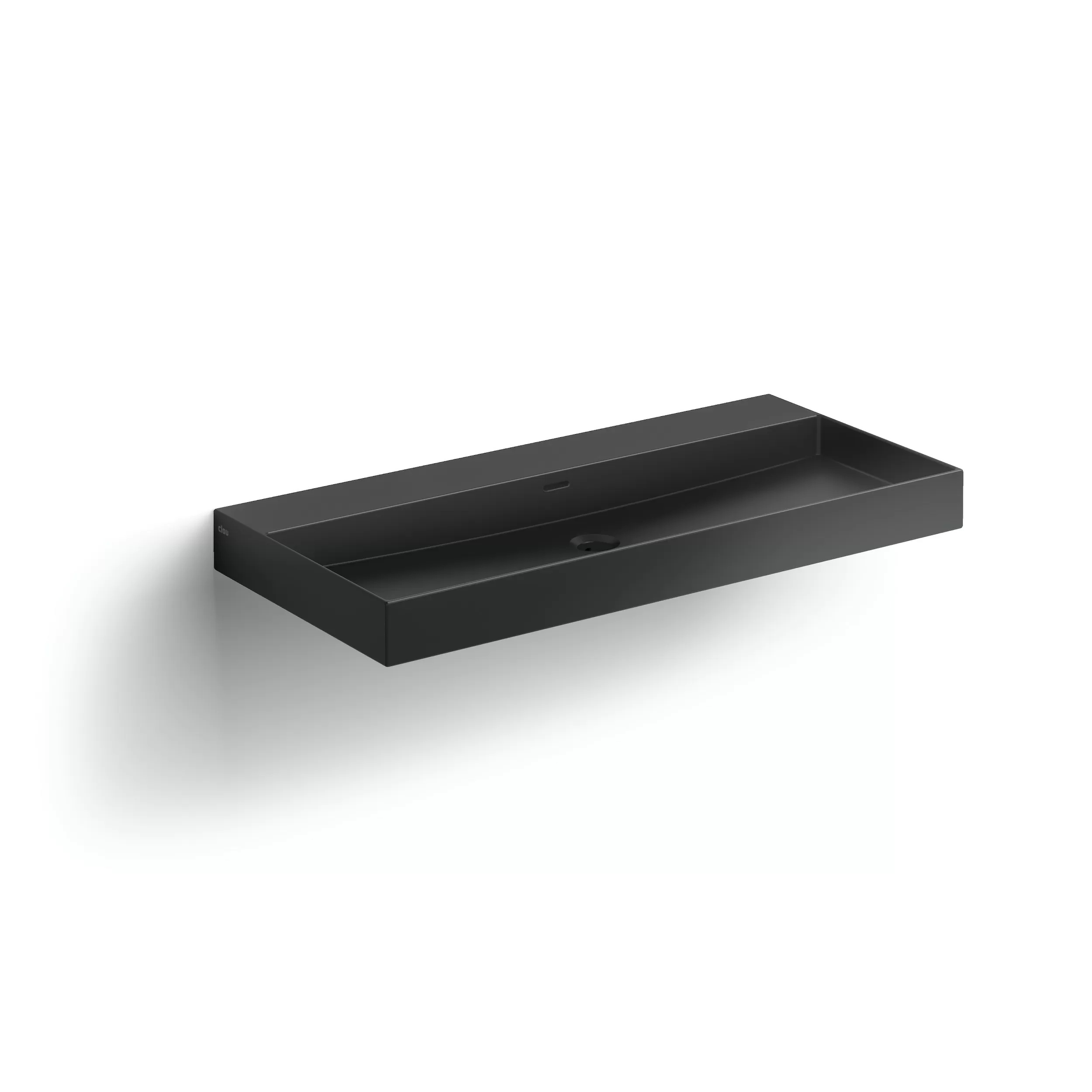 Clou New Wash Me Waschbecken 90x42 cm rechteckig Klassisch-Aufsatzwaschbecken schwarz matte CL/02.30434