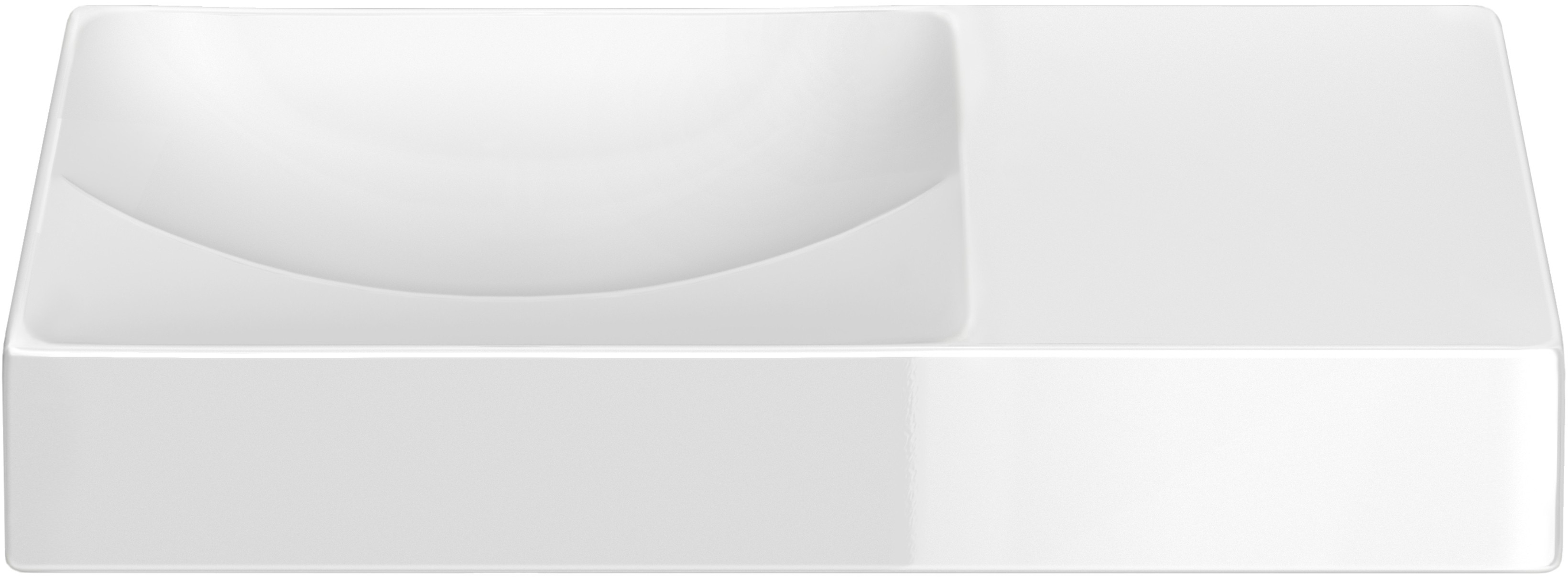 Clou Vale Waschbecken 45x19 cm rechteckig Klassisch-Aufsatzwaschbecken weiß glanz CL/03.03162.R