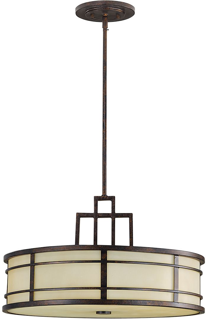 Elstead Lighting Fusion Pendelleuchte 1x60 W braun FE-FUSION-P-L