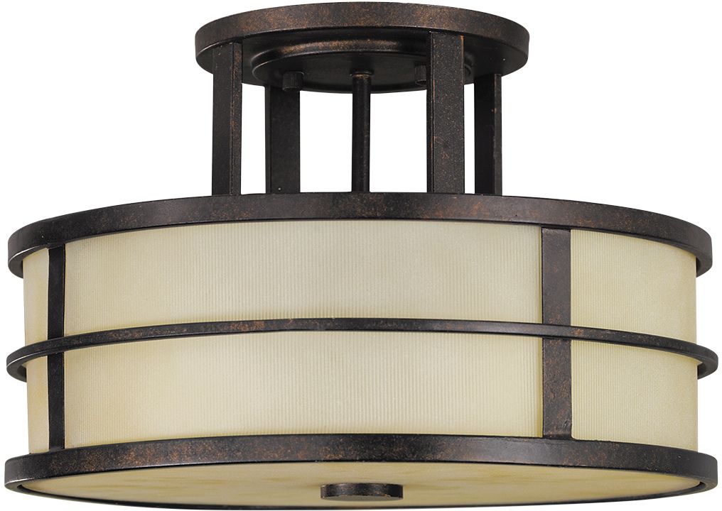 Elstead Lighting Fusion Deckenlampe 3x60 W braun FE-FUSION-SF