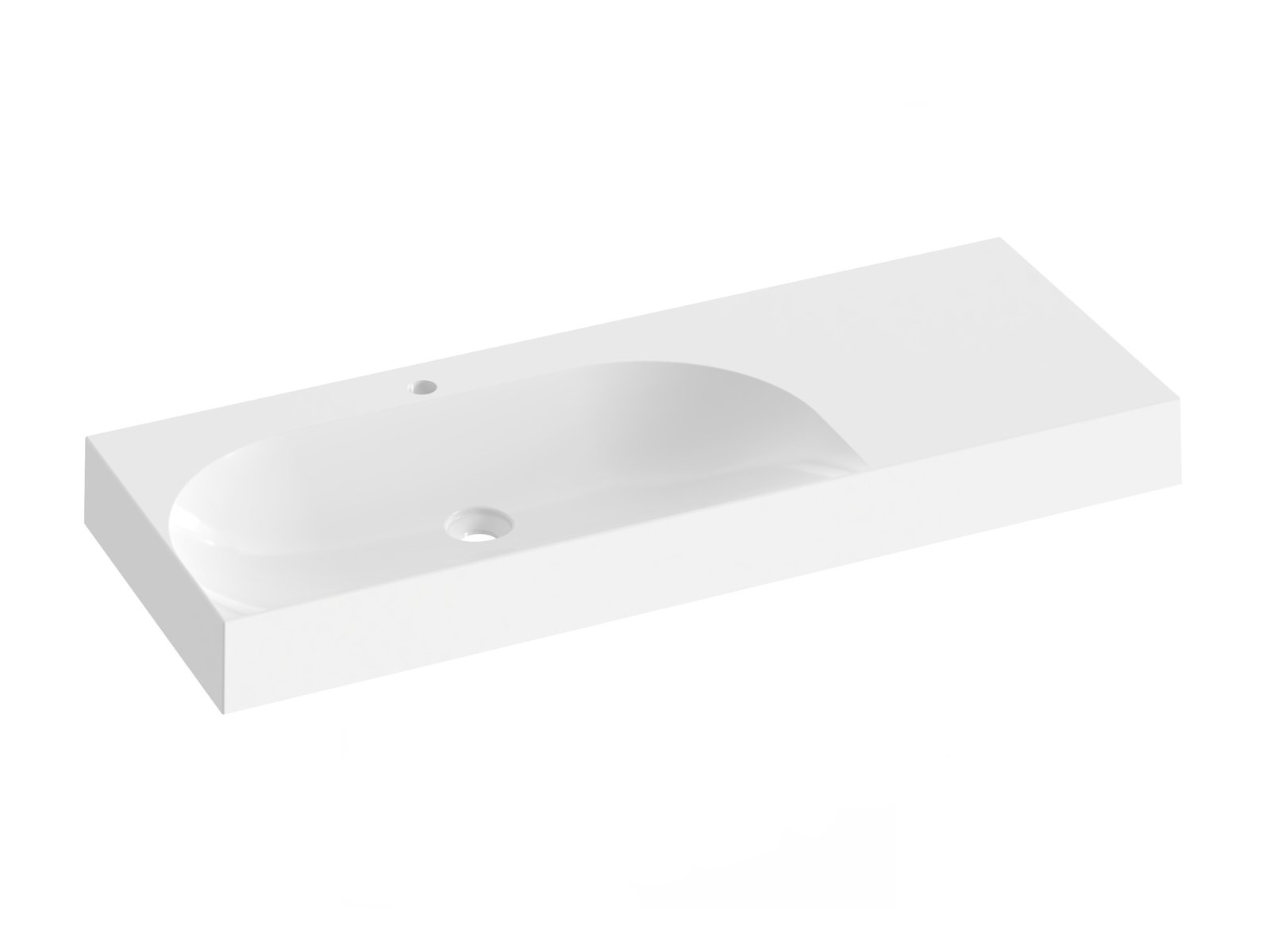 Ravak Lite Waschbecken 120x45 cm rechteckig Möbel weiß glanz XJXP1212000