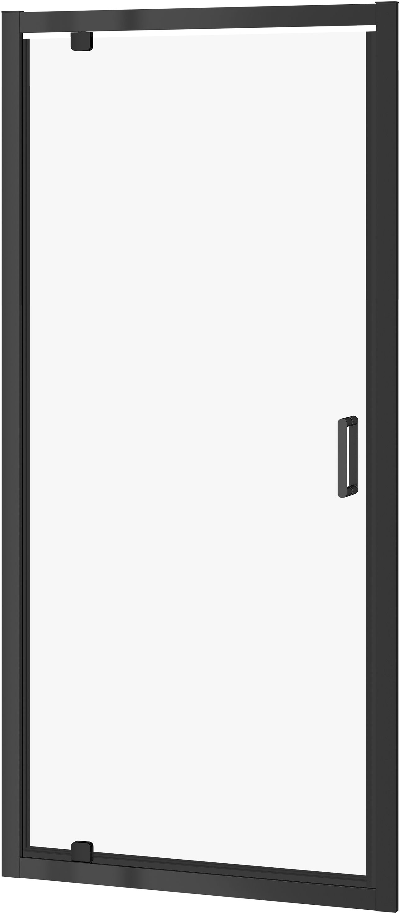 Cersanit Arteco Duschtüren 80 cm aufklappbar schwarz Matte/durchsichtiges Glas S913-011