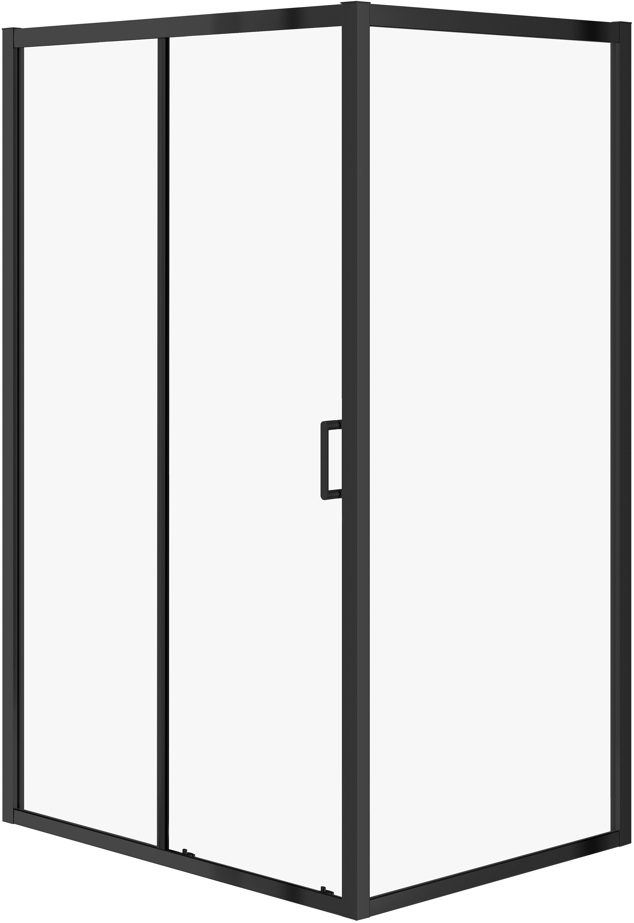 Cersanit Arteco dusche 120x90 cm rechteckig schwarz Matte/durchsichtiges Glas S913-018