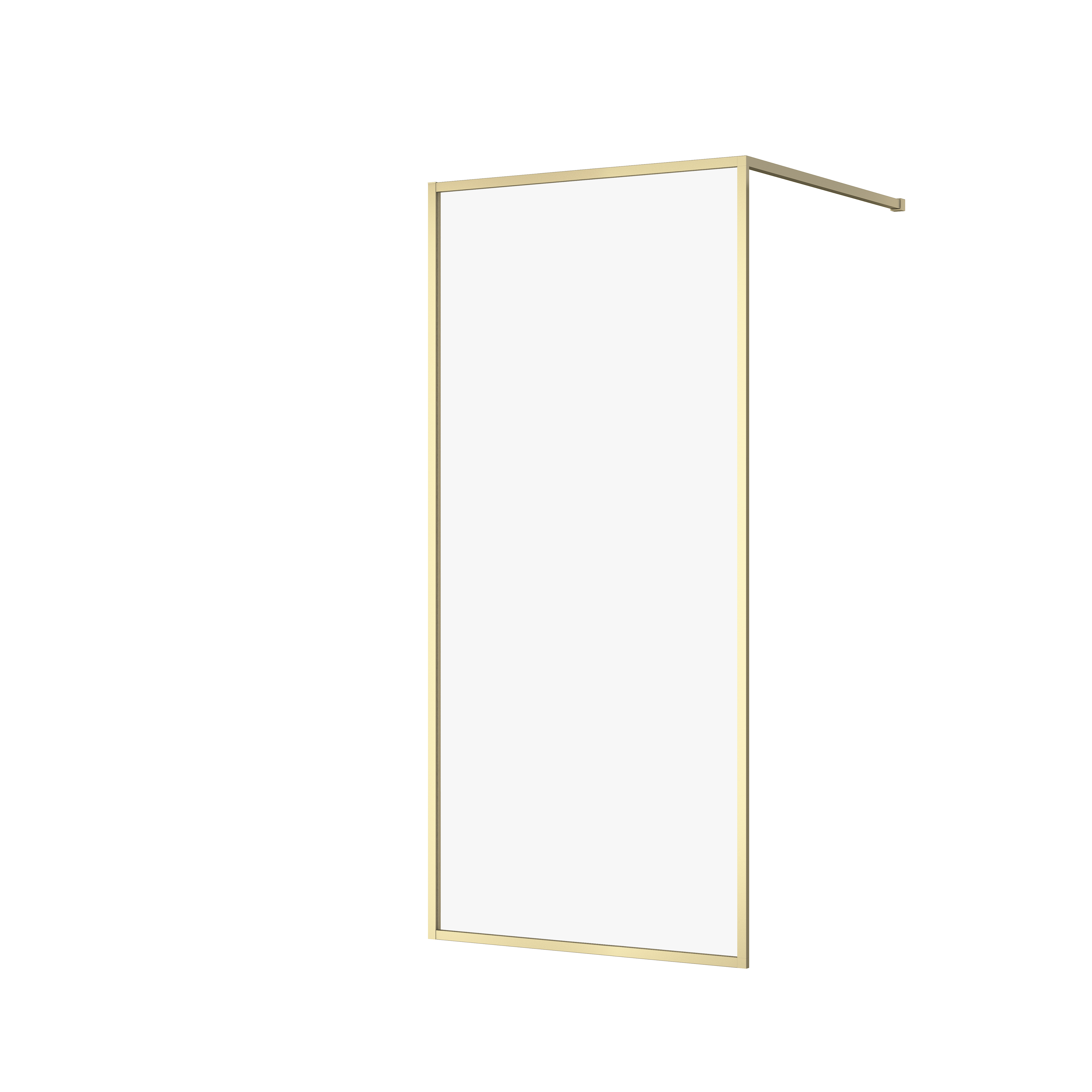 Cersanit Larga Walk-In Duschwand 90 cm gold Matte/durchsichtiges Glas S164-072