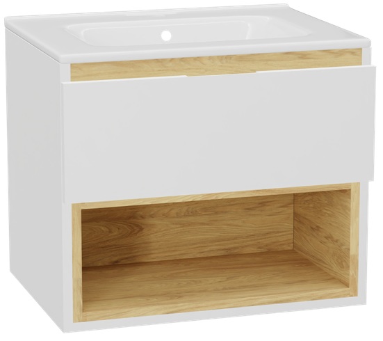 Set Waschtischunterschrank Korpus Excellent Tuto 2.0 MLEX.2171.600.WHBL, Waschbecken Excellent Pik CEEX.6517.600.WH, MLEX.2151.600.01.WH