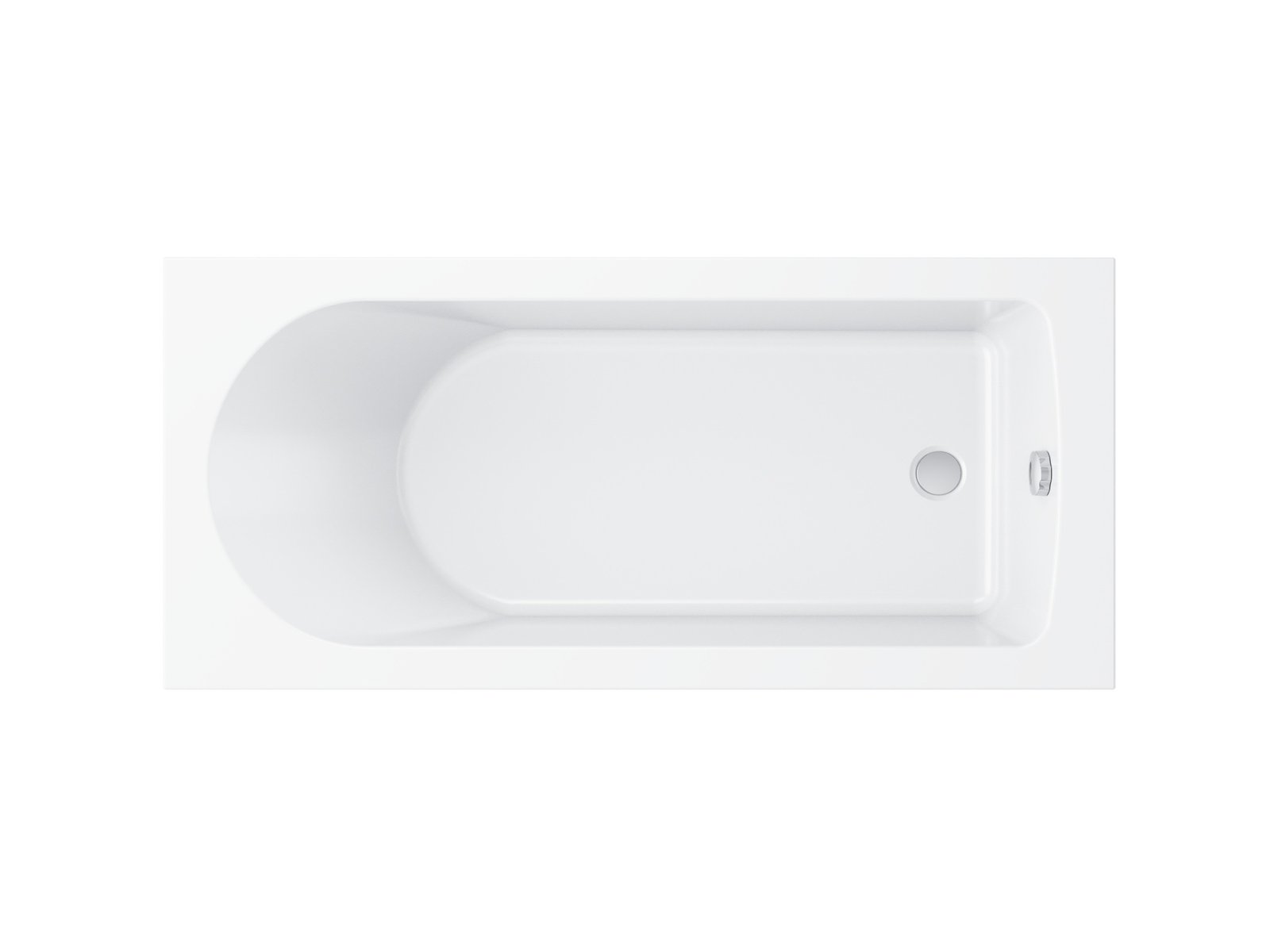 Ravak Flow Rechteckige Badewanne 170x75 cm weiß XC00100115
