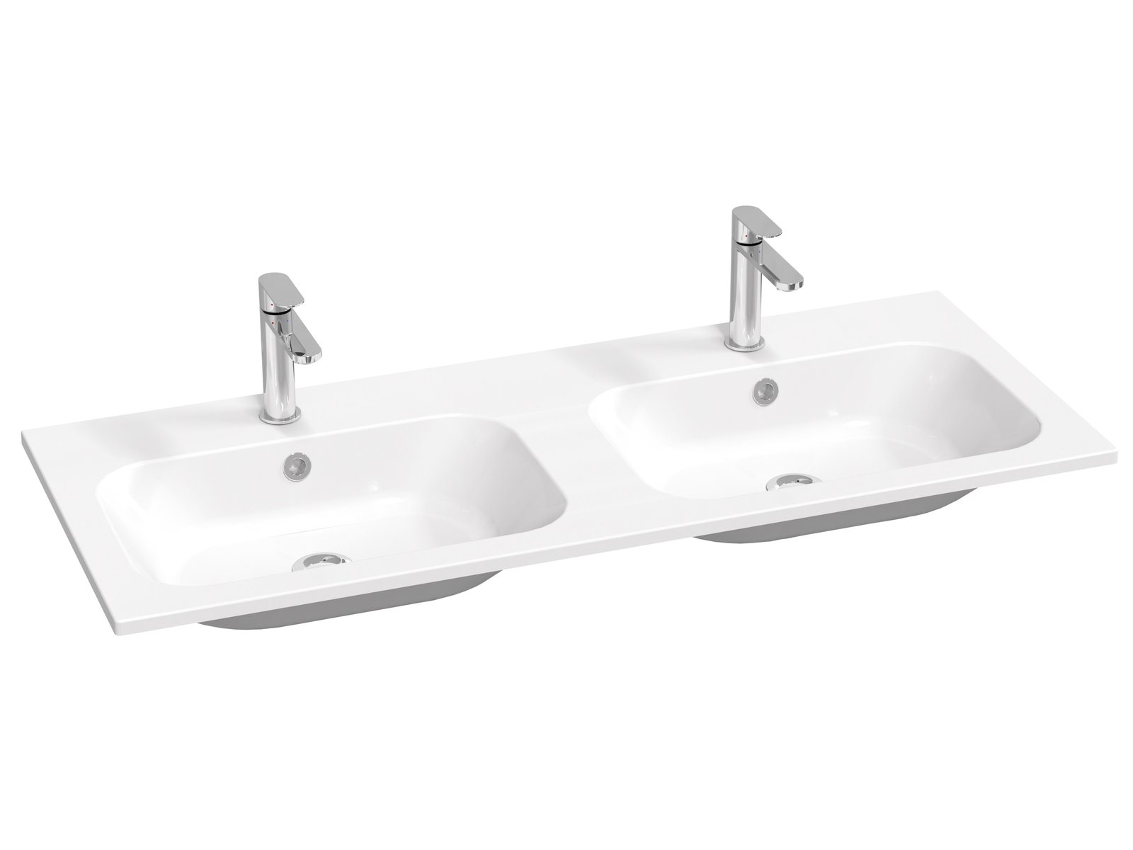 Ravak Chrome Waschbecken 120x49 cm rechteckig Möbel weiß glanz XJG01112001