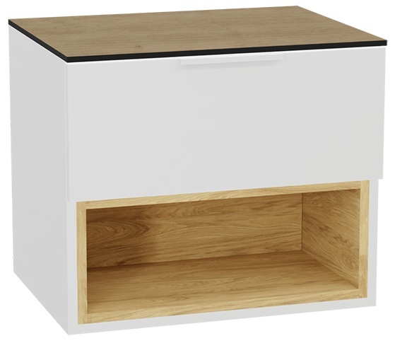 Set Waschtischunterschrank Korpus Excellent Tuto 2.0 MLEX.2171.600.WHBL, Waschtischplatte Excellent Tuto 2.0 MLEX.2116.600.BL, MLEX.2151.600.02.WH