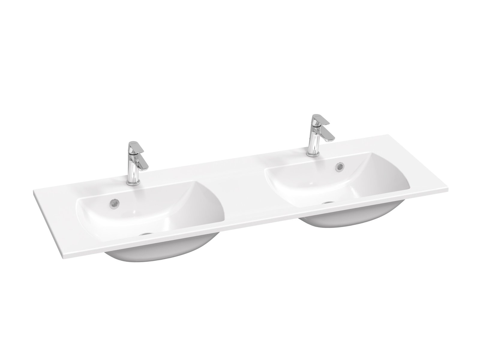 Ravak Classic II Waschbecken 130x45 cm rechteckig Möbel weiß glanz XJX01113001
