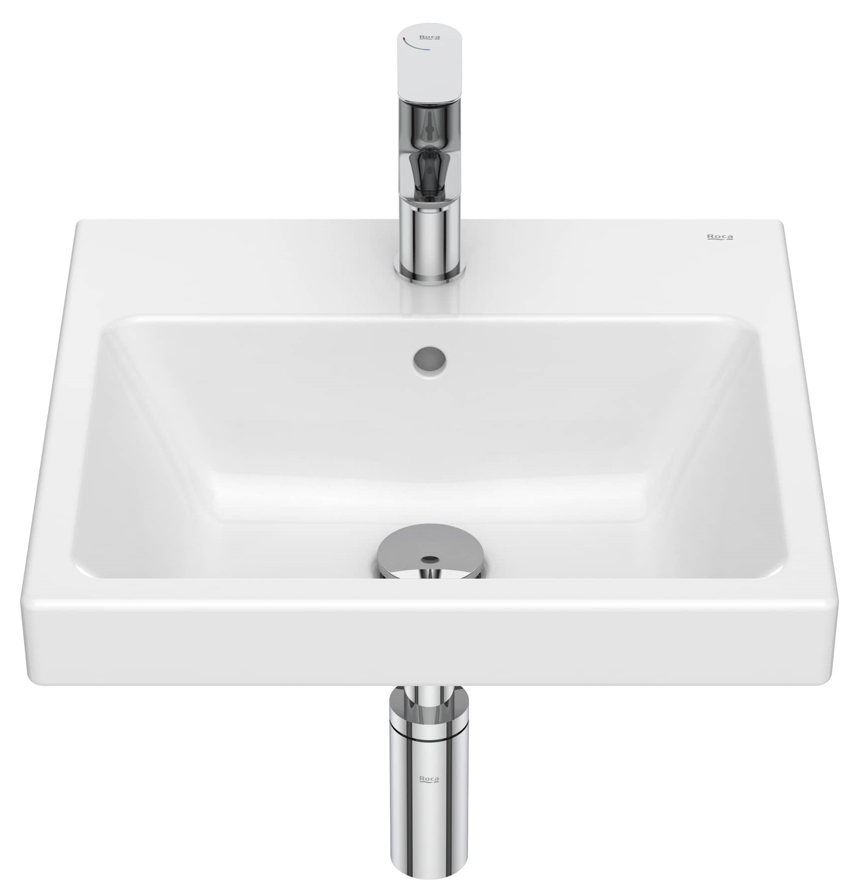 Roca Gap Waschbecken 45x42 cm rechteckig Klassisch weiß glanz A3270YW000