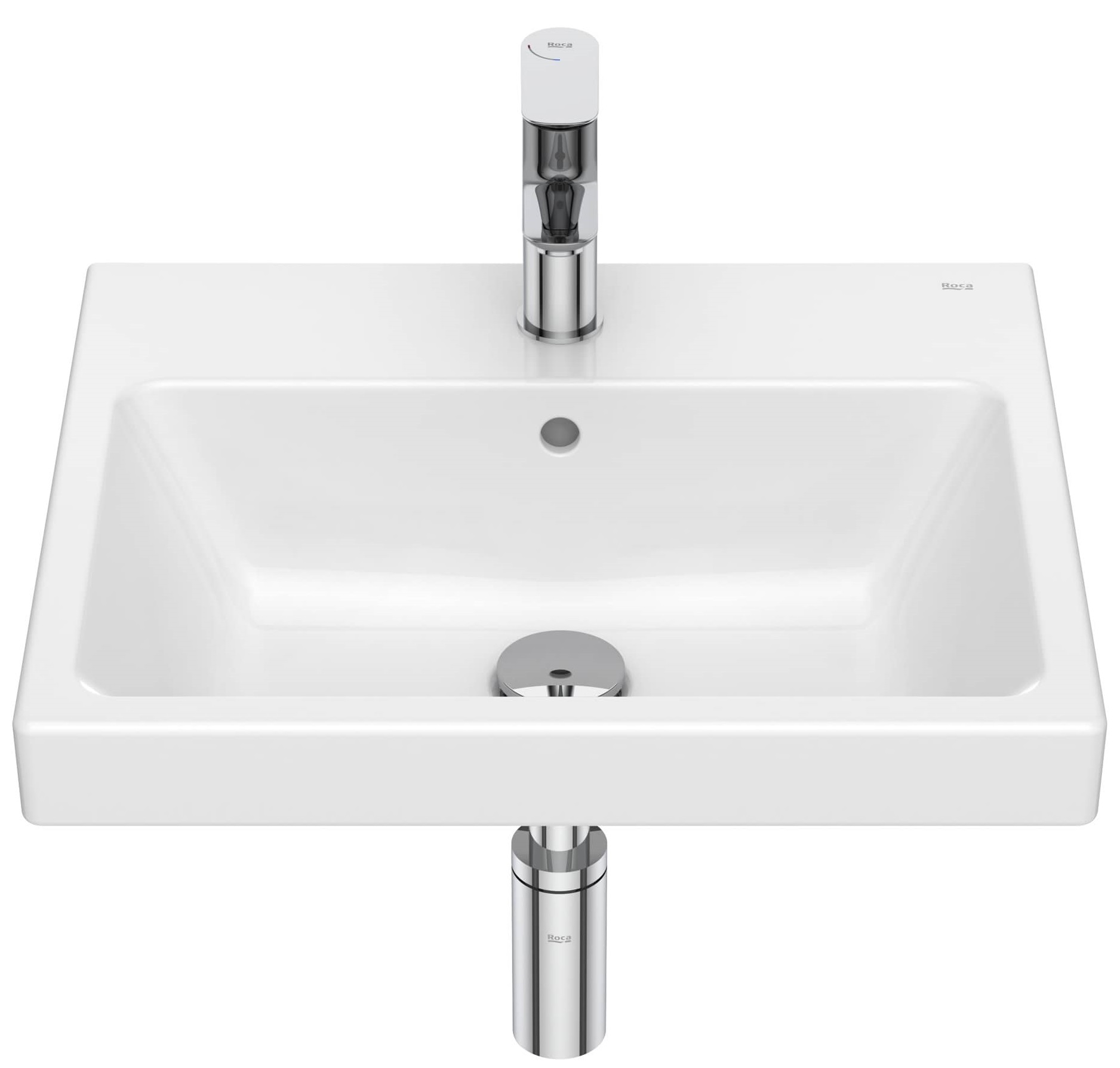 Roca Gap Waschbecken 50x42 cm rechteckig Klassisch weiß glanz A3270YVS00