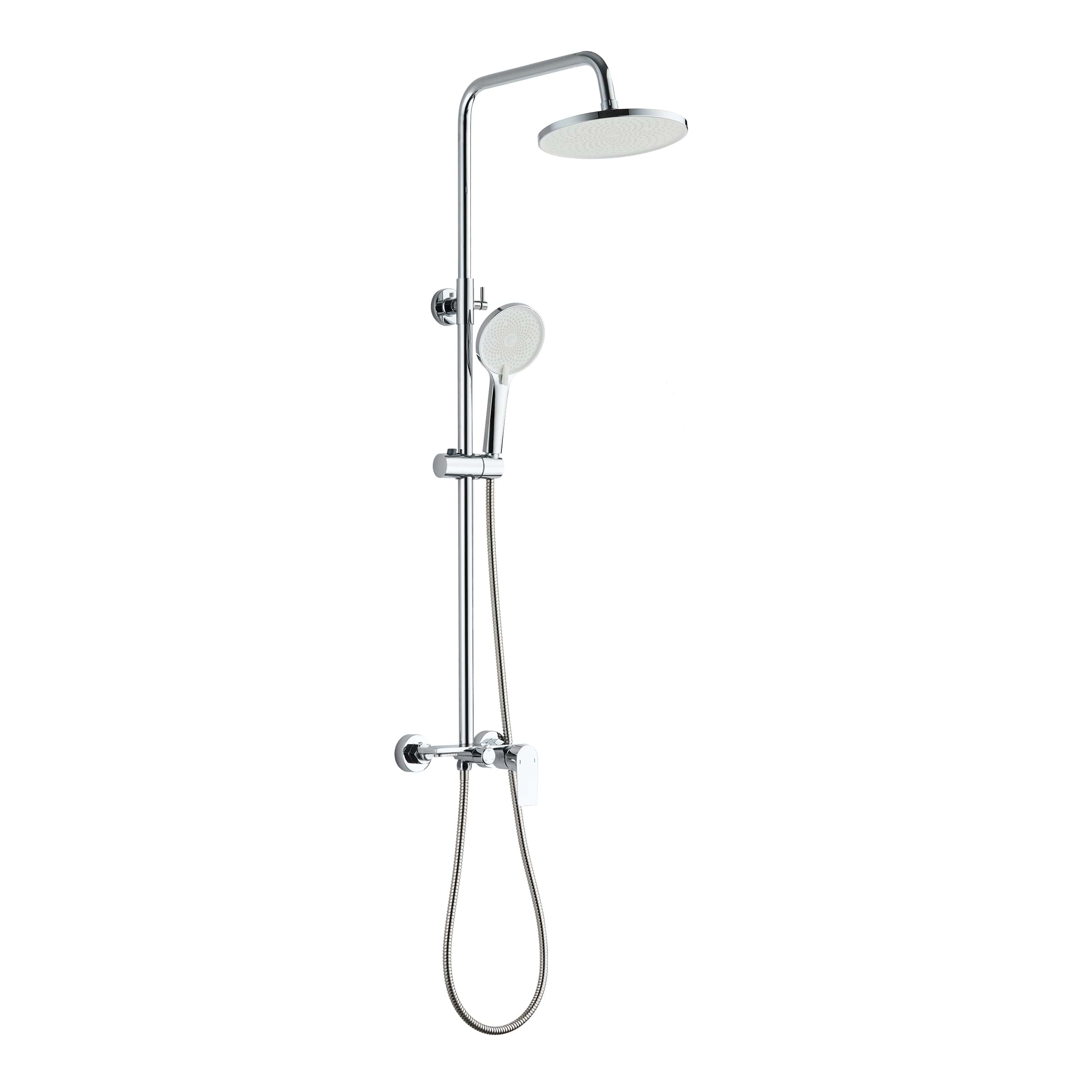 Invena Rikia duschset Wand mit Regenbrause chrom AU-24-B01