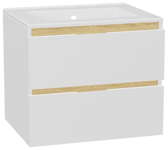 Set Waschtischunterschrank Korpus Excellent Tuto 2.0 MLEX.2172.600.WHBL, Waschbecken Excellent As CEEX.3617.600.WH, MLEX.2151.600.01.WH