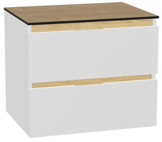 Set Waschtischunterschrank Korpus Excellent Tuto 2.0 MLEX.2172.600.WHBL, Waschtischplatte Excellent Tuto 2.0 MLEX.2116.600.BL, MLEX.2151.600.01.WH