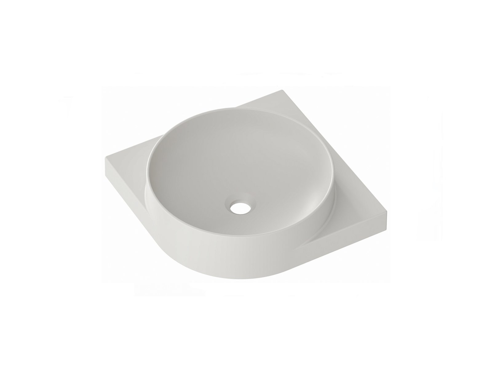 Ravak Yard Waschbecken 45x45 cm halbrund Klassisch matte XJX0O045000