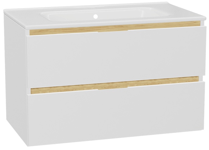 Set Waschtischunterschrank Korpus Excellent Tuto 2.0 MLEX.2172.800.WHBL, Waschbecken Excellent Pik CEEX.6517.800.WH, MLEX.2151.800.01.WH
