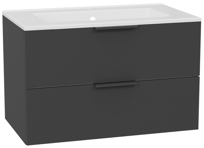 Set Waschtischunterschrank Korpus Excellent Tuto 2.0 MLEX.2172.800.GRBL, Waschbecken Excellent As CEEX.3617.800.WH, MLEX.2151.800.02.GR