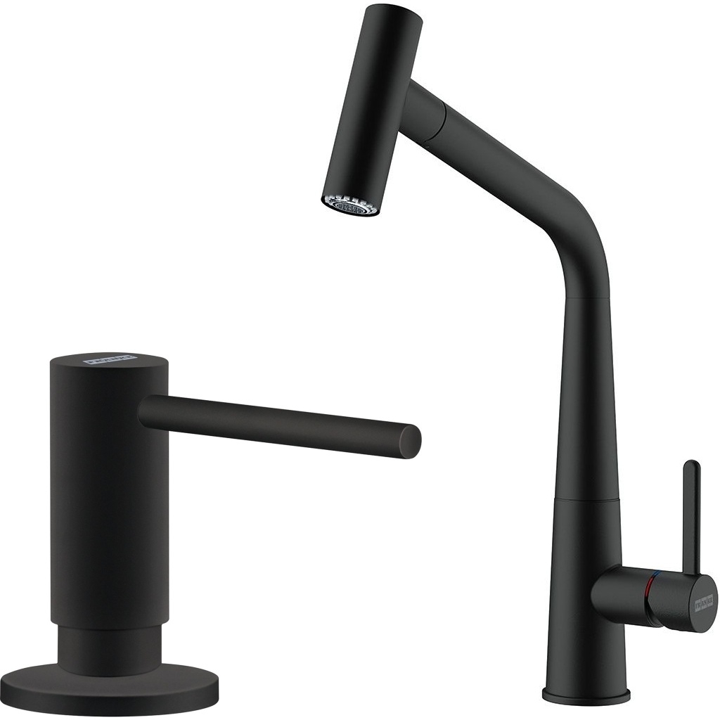 Set Küchenarmatur Franke Icon 115.0625.190, Flüssigkeitsspender Franke Active SM 119.0547.906
