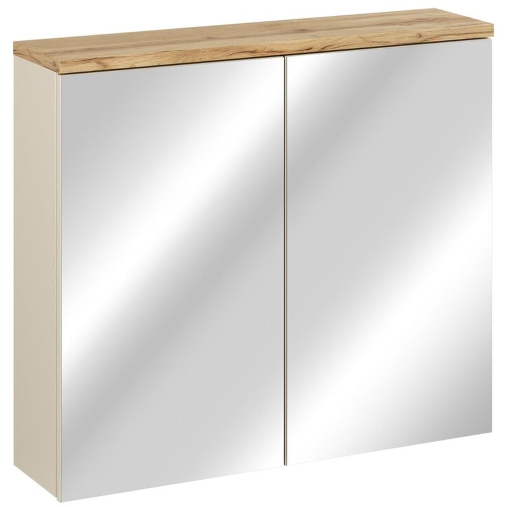 Comad Bali Cashmere Badschrank 80x20x70 cm Spiegelschrank beige BALI CASHMERE 84-80-2D