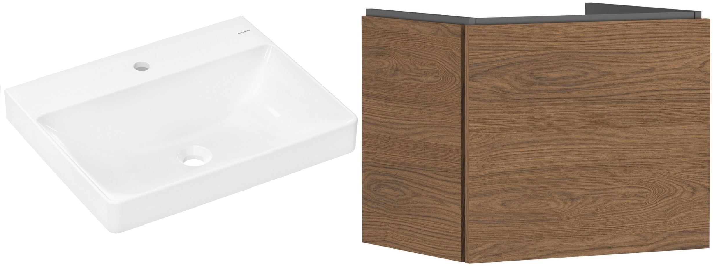 Set Unterschrank Hansgrohe Xilesa E 54253550, Waschbecken Hansgrohe Xelu Q 60317450