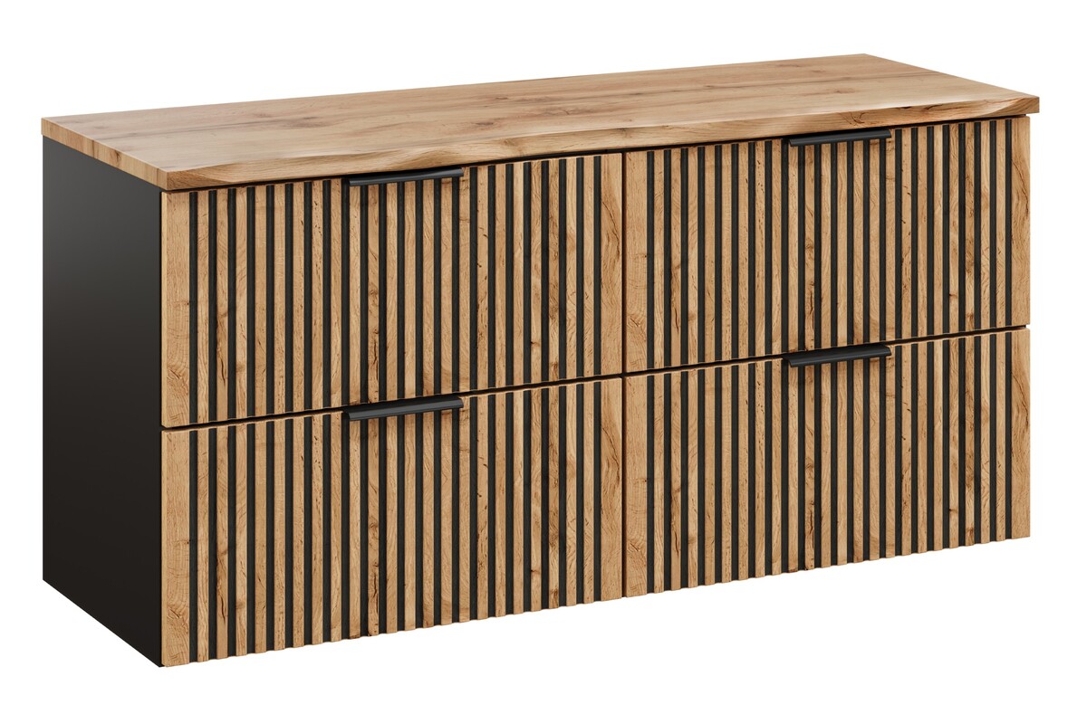 Satz kabinett Comad Xilo XILO BLACK WOTAN 82-60-D-2S, naphtha-Arbeitsplatte Comad Nature Wotan NATURE WOTAN 89-120-46 M