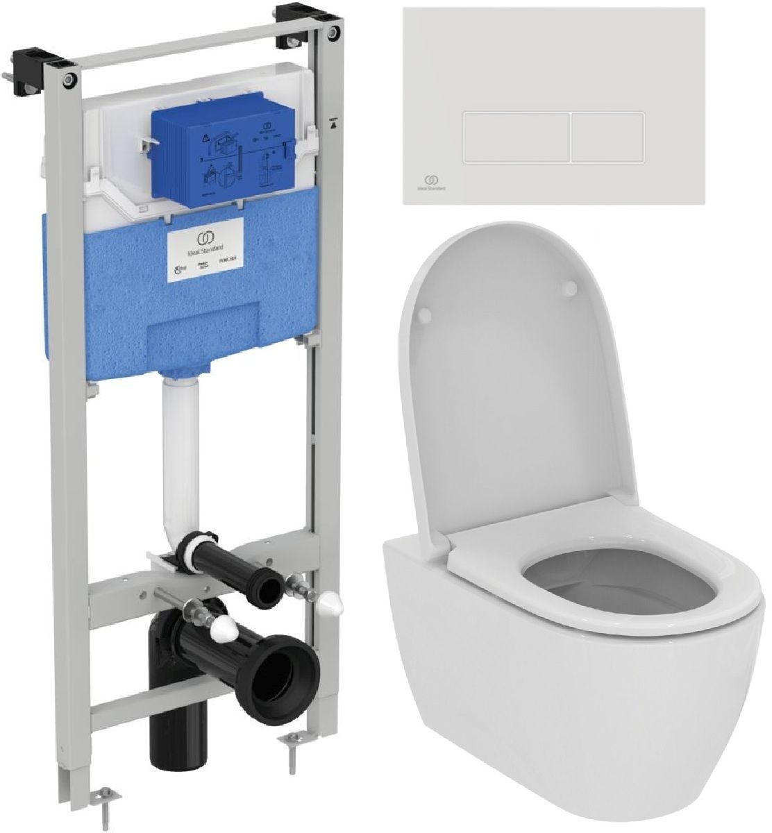 Set Combi-Pack mit WC-Sitz Ideal Standard i.Life O T572501, Unterputzrahmen Ideal Standard Prosys R020467, R0121AC