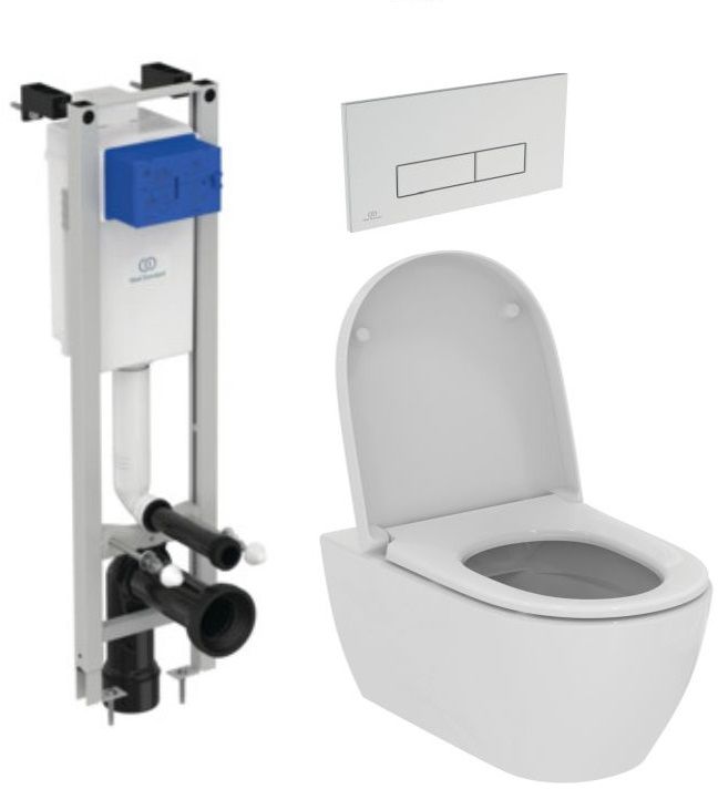 Set Combi-Pack mit WC-Sitz Ideal Standard i.Life O T572501, Unterputzrahmen Ideal Standard Prosys E233267, R0121AA