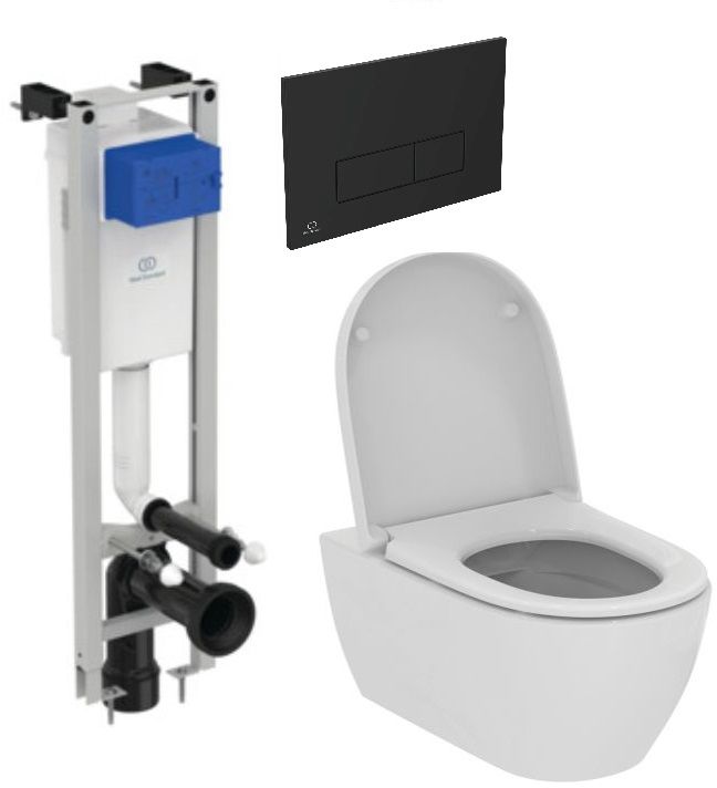 Set Combi-Pack mit WC-Sitz Ideal Standard i.Life O T572501, Unterputzrahmen Ideal Standard Prosys E233267, R0121A6