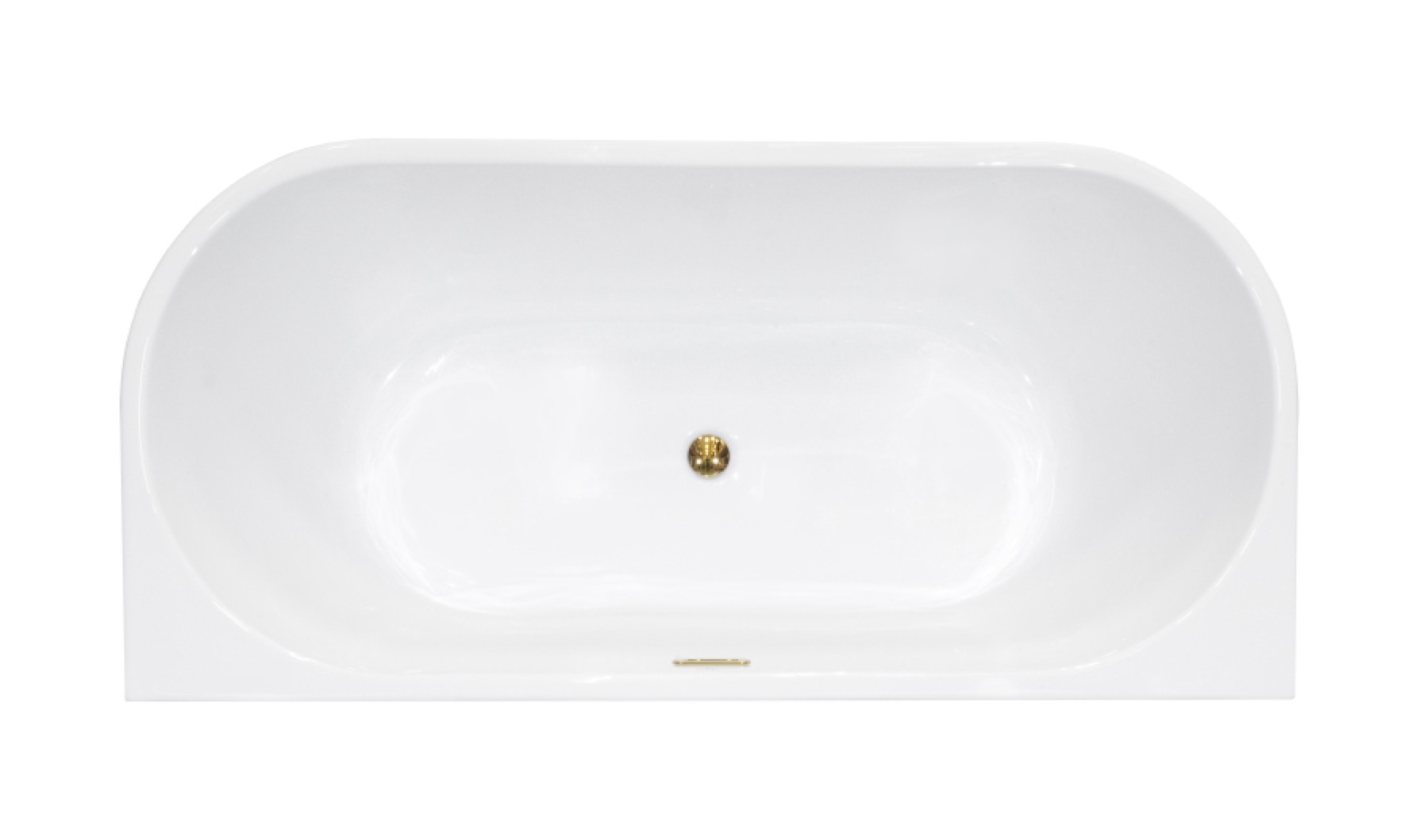 Besco Vica New Vorwand-Badewanne 159.6x80 cm oval weiß #WAS-160VNBI