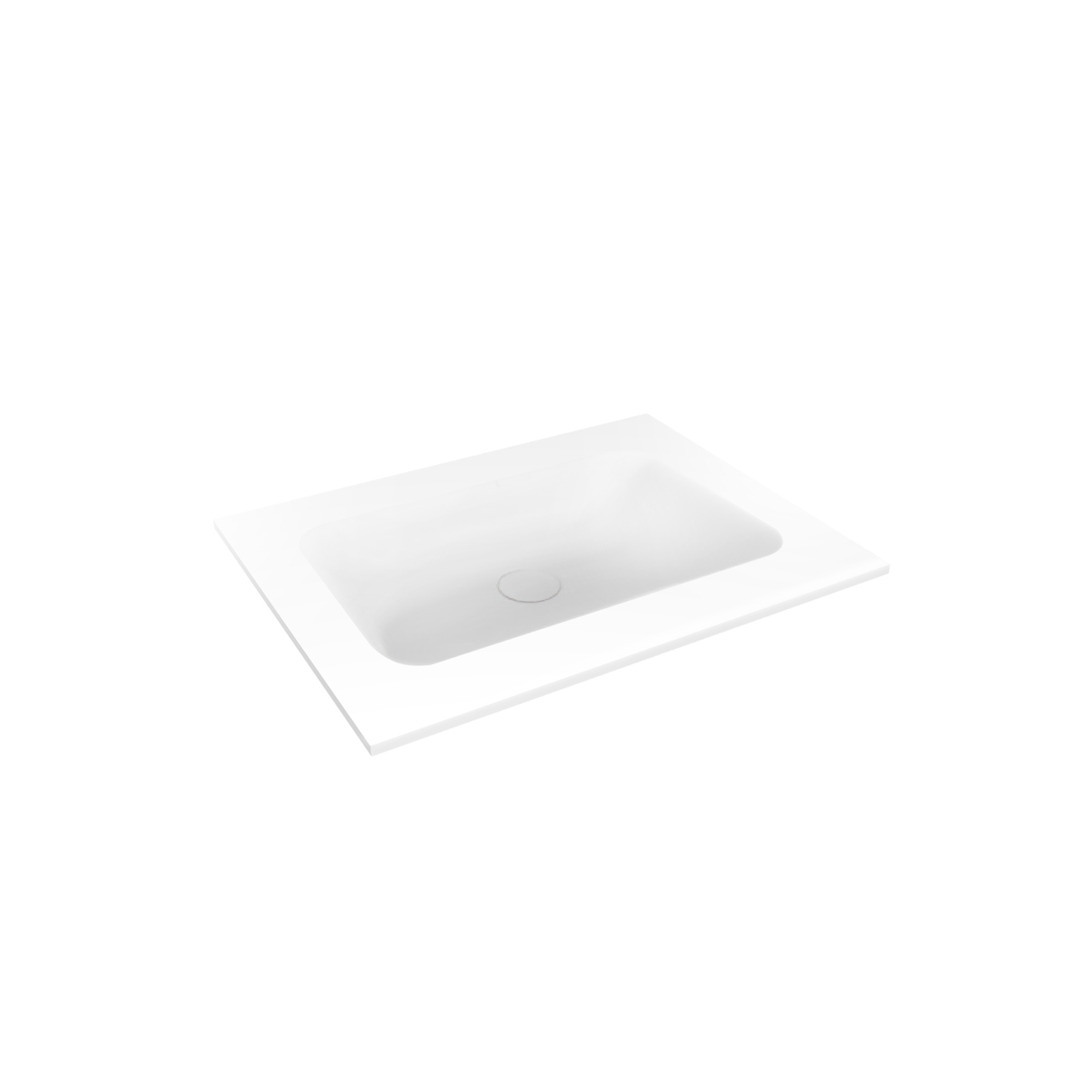 Oltens Kalla Waschbecken 60.2x46 cm rechteckig Möbel weiß glanz 40207000