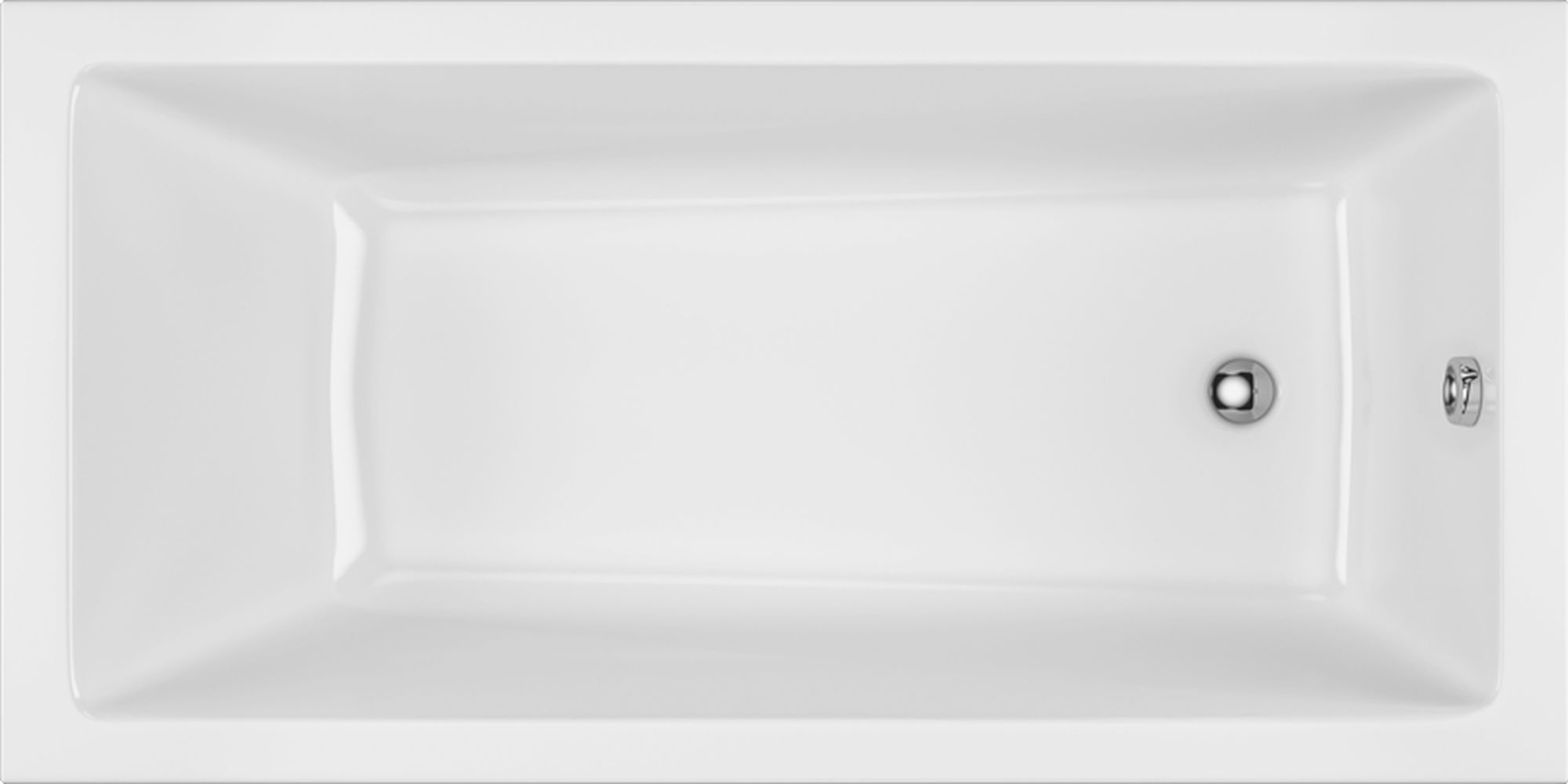 Excellent Wave Rechteckige Badewanne 160x80 cm weiß WAEX.WAV160.80WH