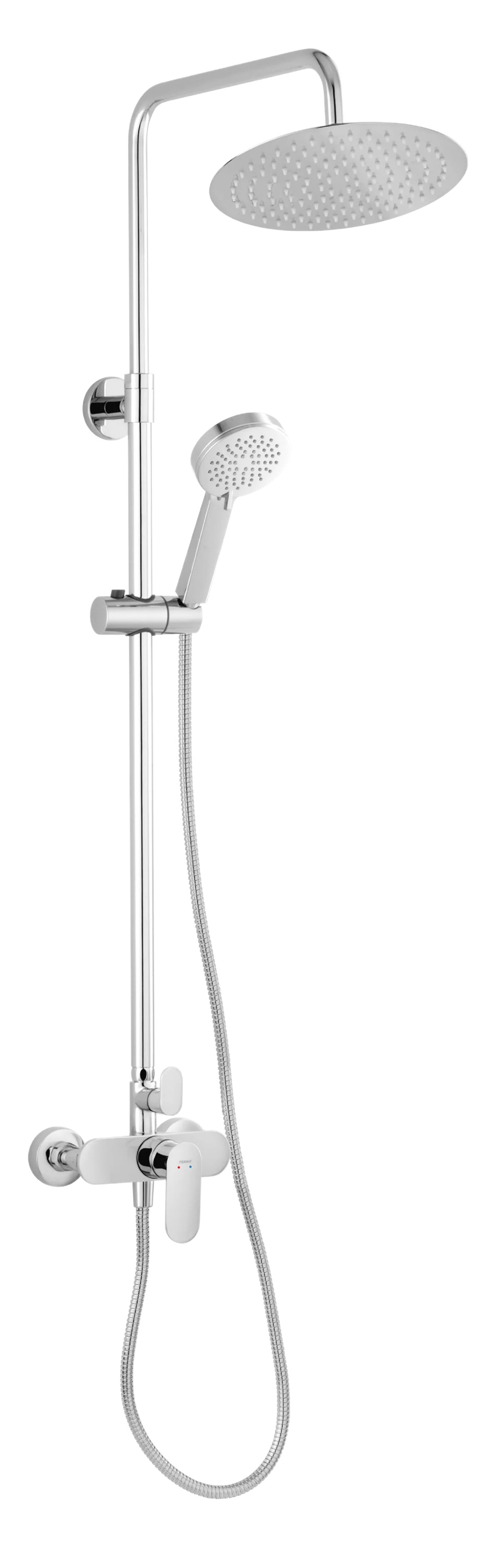 Ferro Talassa duschset Wand mit Regenbrause chrom NP87-BAL7U
