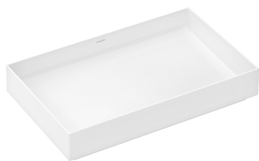 Hansgrohe Xuniva Evo U Waschbecken 65x40 cm rechteckig Aufsatzwaschbecken weiß glanz 63015450