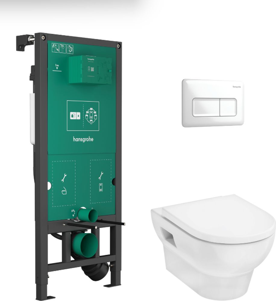 Hansgrohe GladeLake S Set bestehend aus einer Schüssel mit Brett und einem Rahmen mit Knopf 60301450