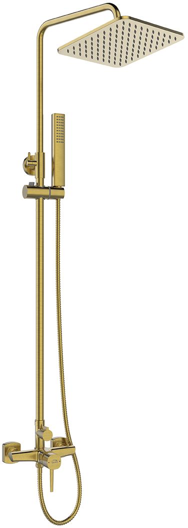 Laveo Pola duschset Wand mit Regenbrause gold PLA_GBKX