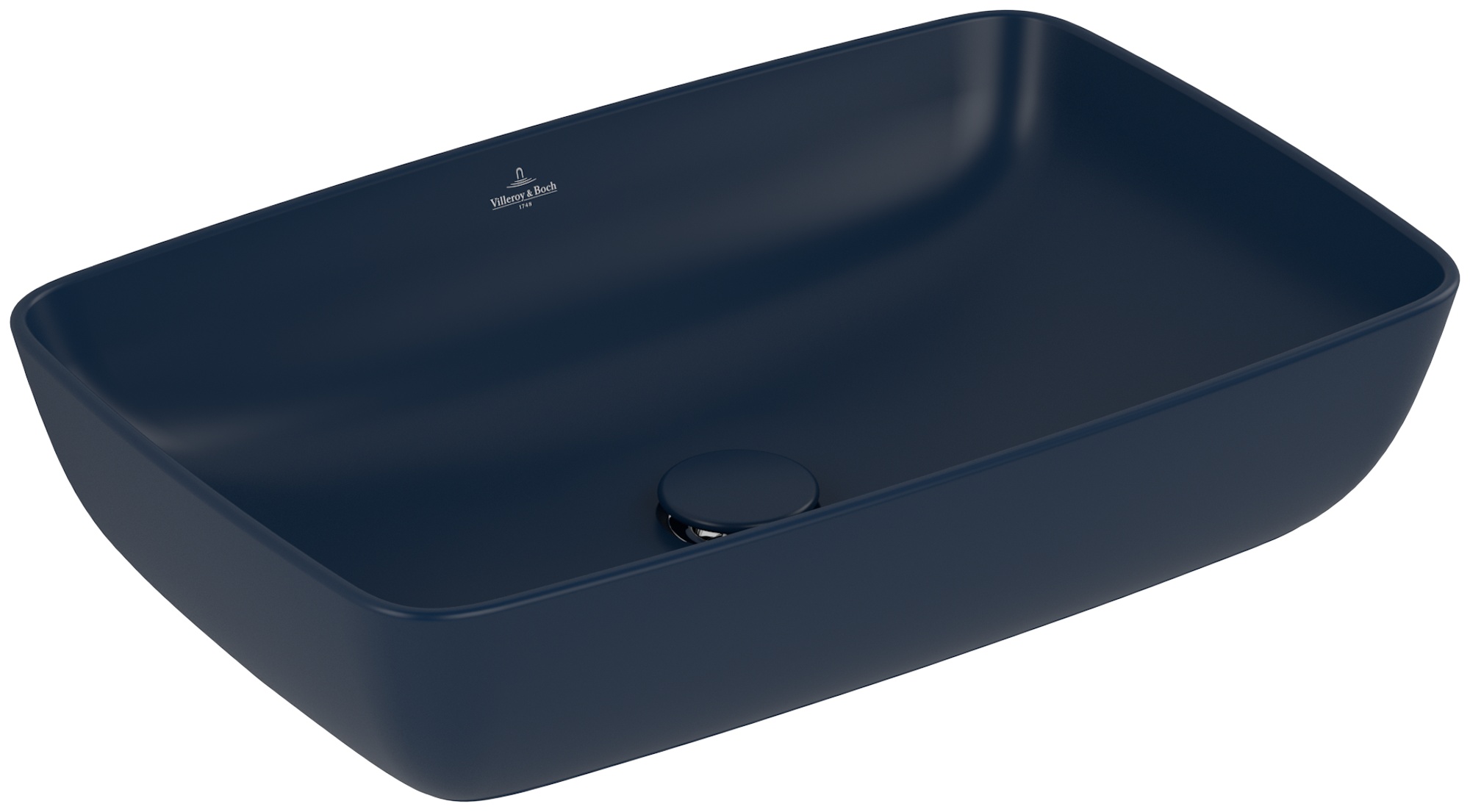 Villeroy & Boch Artis Waschbecken 58x38.5 cm rechteckig Aufsatzwaschbecken blau matte 417258R6