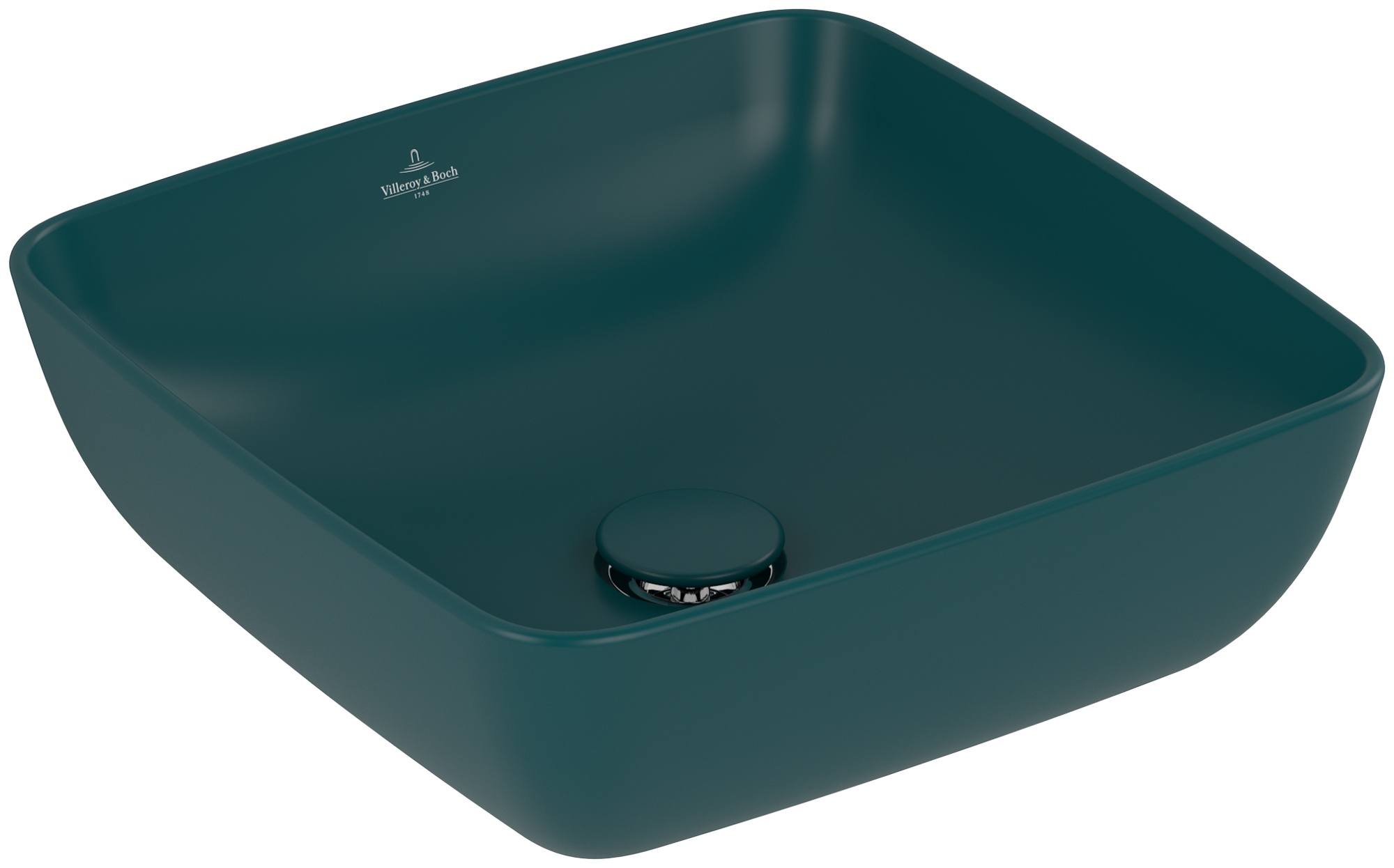 Villeroy & Boch Artis Waschbecken 41x41 cm quadratisch Aufsatzwaschbecken grün matte 417841TE