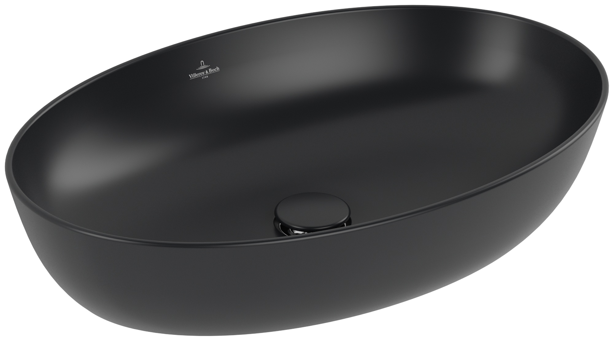 Villeroy & Boch Artis Waschbecken 61x41 cm oval Aufsatzwaschbecken schwarz matte 419861R7
