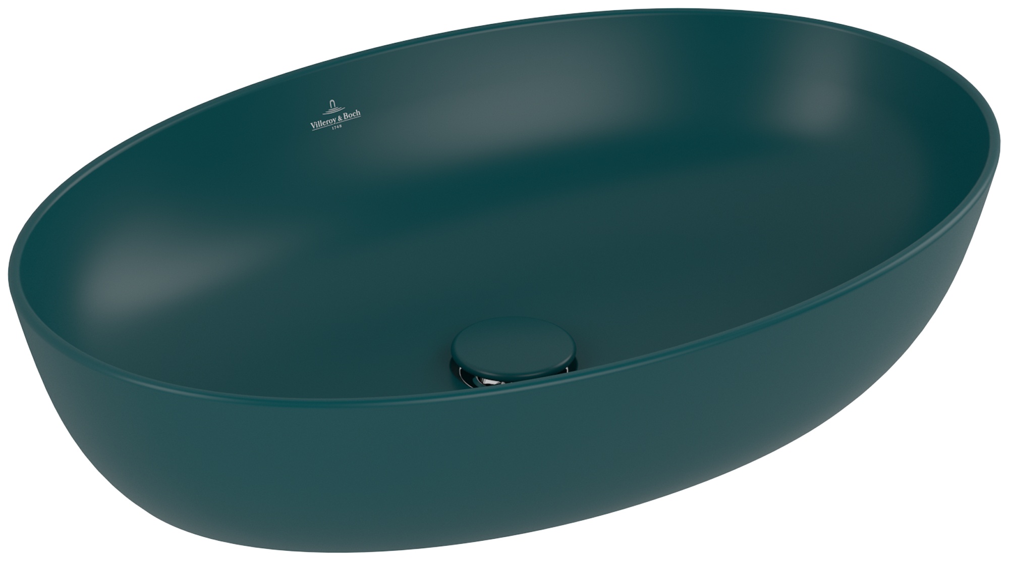 Villeroy & Boch Artis Waschbecken 61x41 cm oval Aufsatzwaschbecken grün matte 419861TE