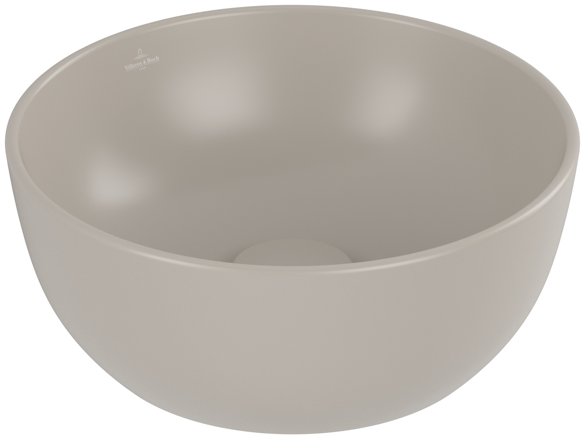 Villeroy & Boch Artis Waschbecken 32.5x32.5 cm rund Aufsatzwaschbecken braun/beige matte 438932AM