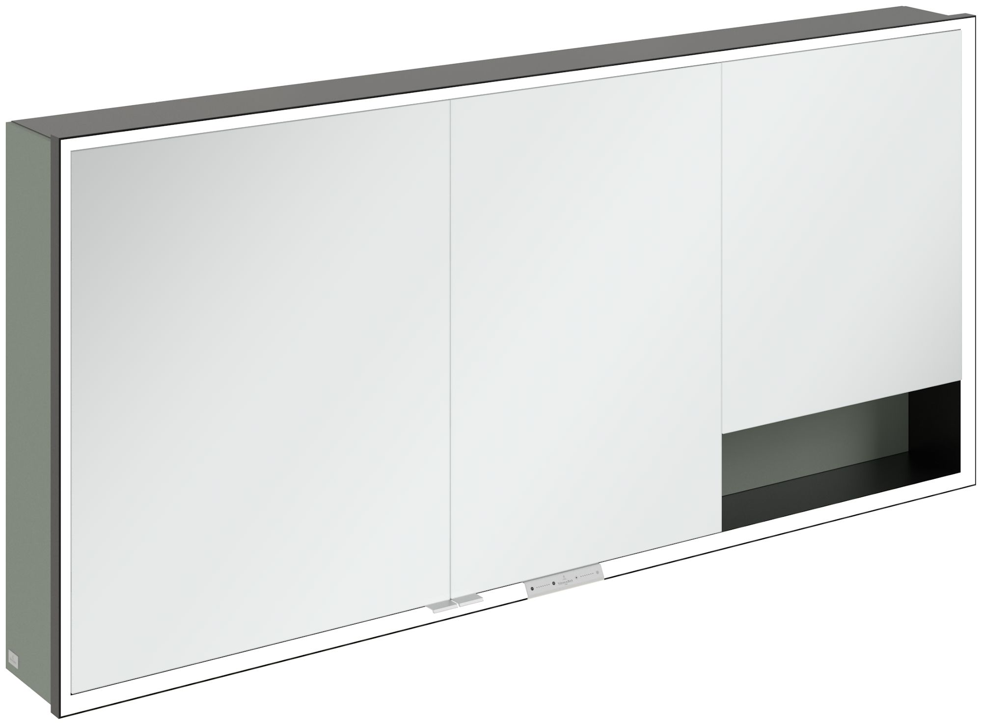 Villeroy & Boch My View+ Badschrank 160x16.8x75 cm Spiegelschrank schwarz-grün B48116AF