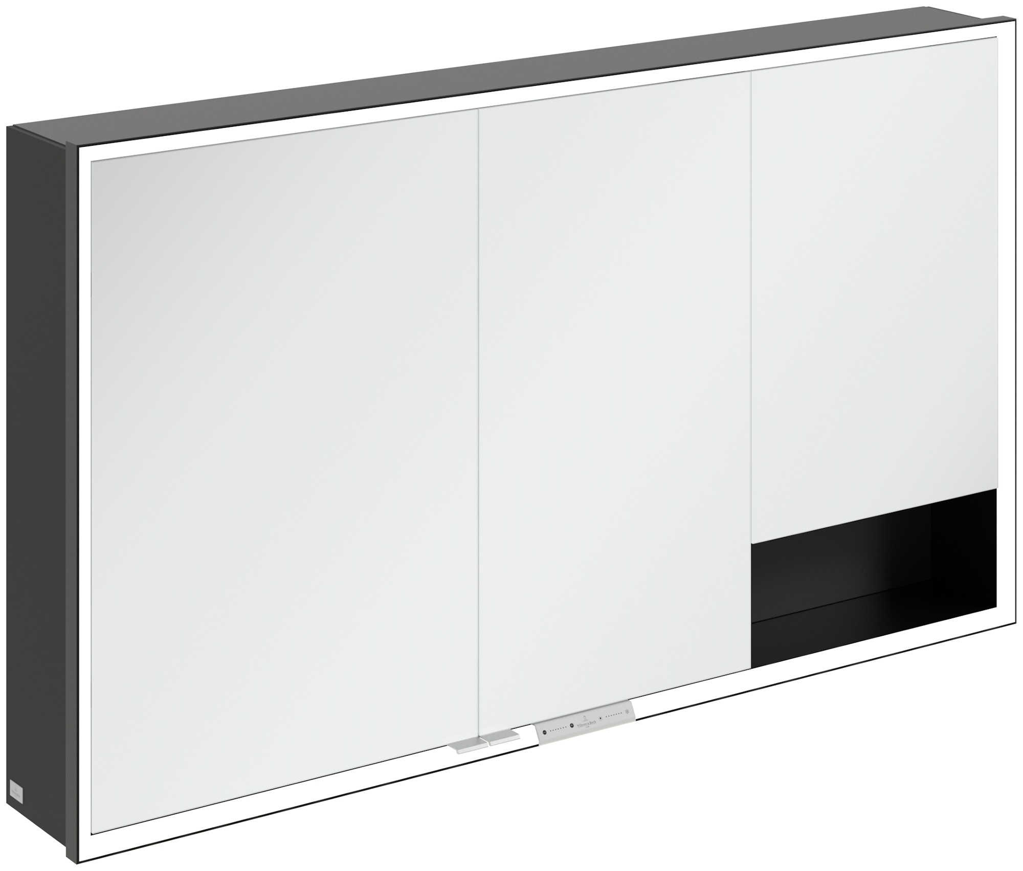 Villeroy & Boch My View+ Badschrank 130x16.8x75 cm Spiegelschrank schwarz B48113VL
