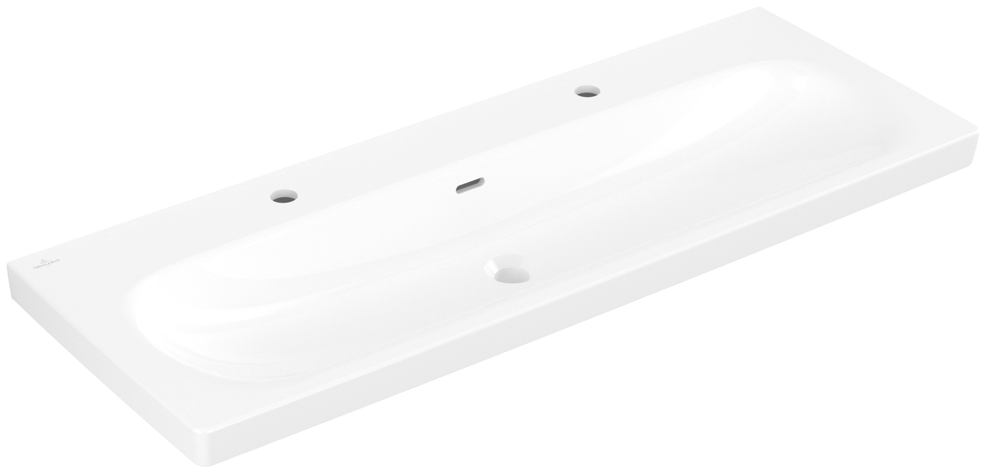 Villeroy & Boch Skyla Waschbecken 120x46 cm rechteckig Möbel weiß glanz 5A51C4R1
