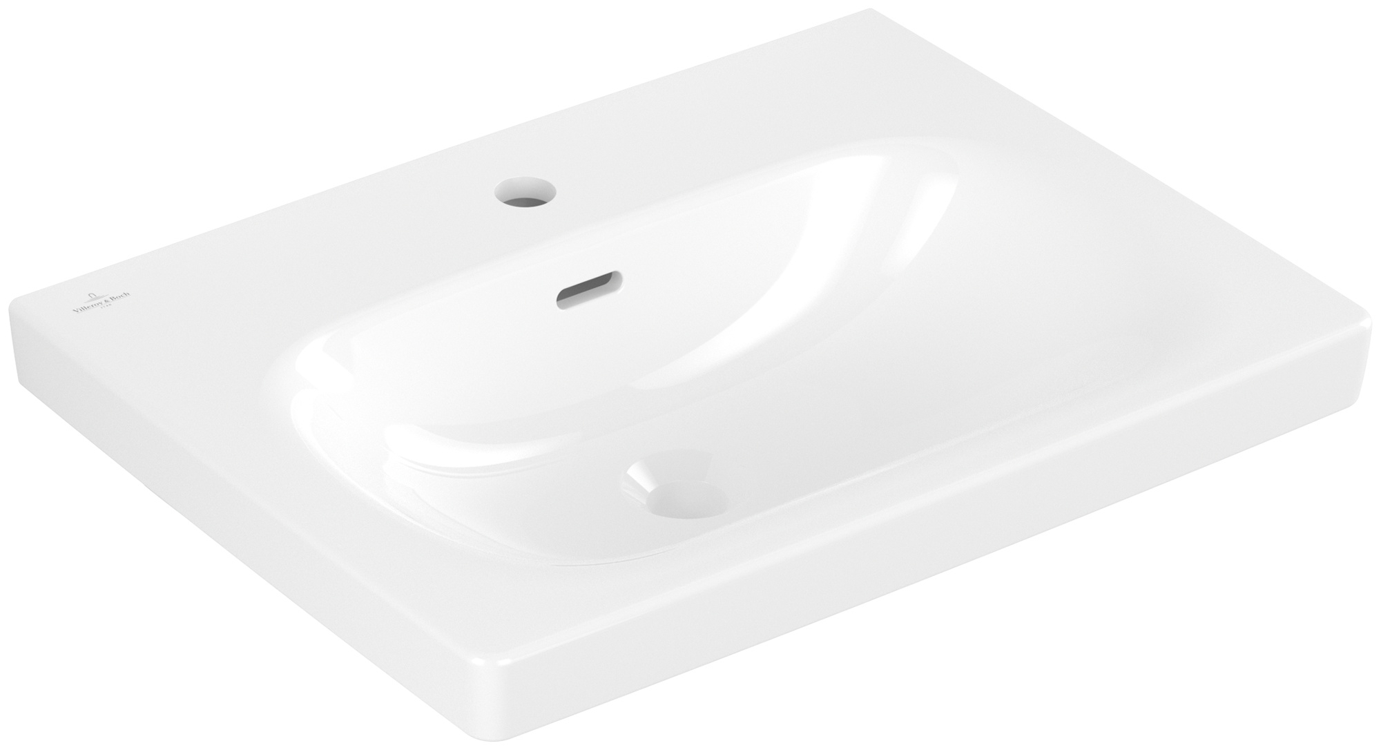 Villeroy & Boch Skyla Waschbecken 60x46 cm rechteckig Möbel weiß glanz 5A516001