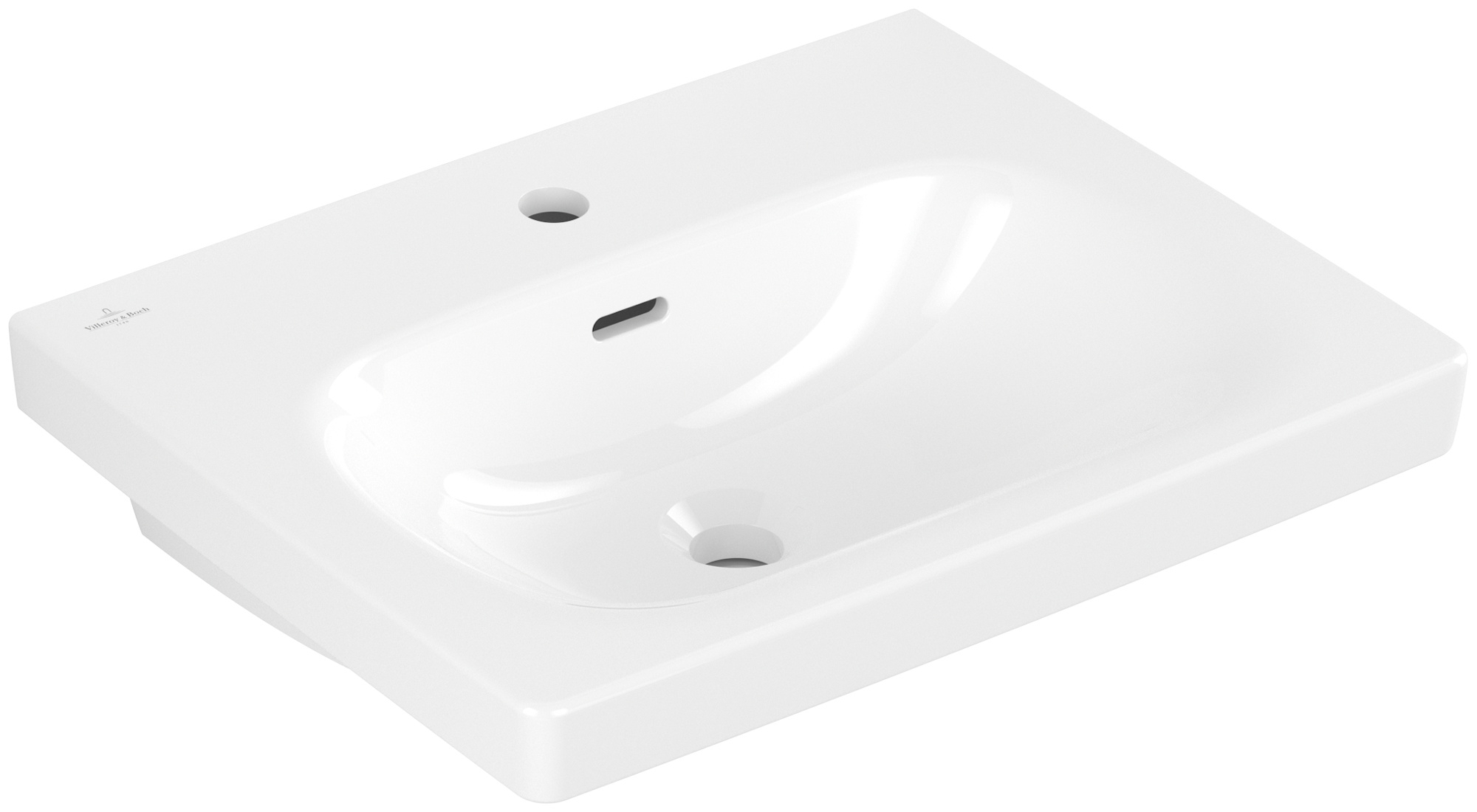 Villeroy & Boch Skyla Waschbecken 55x44.5 cm rechteckig Möbel weiß glanz 5A5155R1