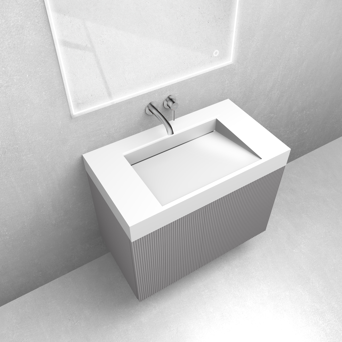 Set Badschrank Oltens Lun 60028900, Waschbecken Oltens Stila 40001000