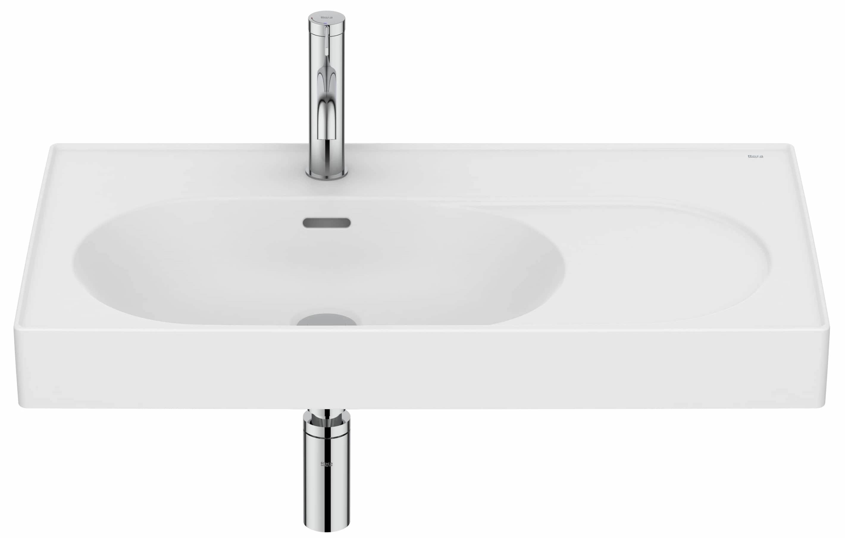 Roca Meridian Waschbecken 80x46 cm rechteckig Klassisch-Möbel weiß matte A327743620