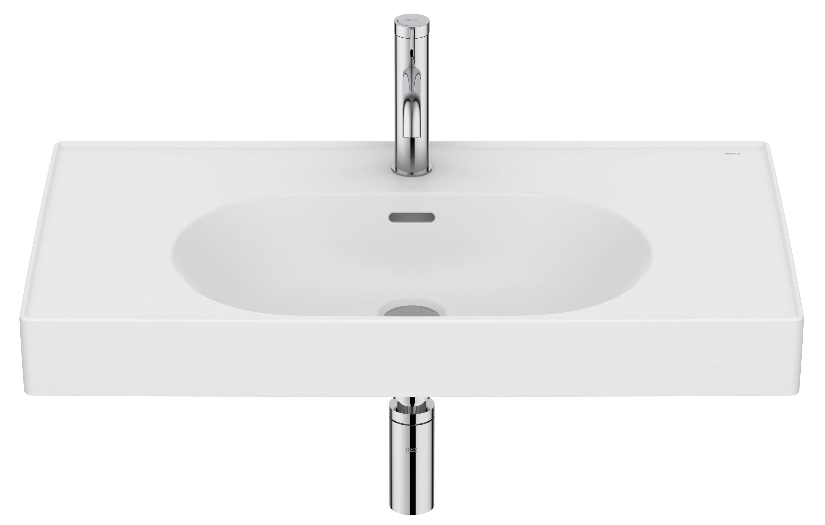 Roca Meridian Waschbecken 80x46 cm rechteckig Klassisch-Möbel weiß matte A327745620