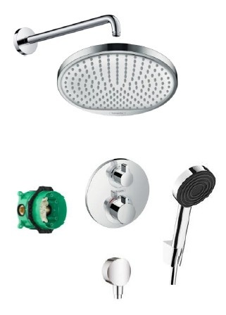Hansgrohe Crometta Duschset Unterputz mit Thermostat mit Kopfbrause chrom 88002361